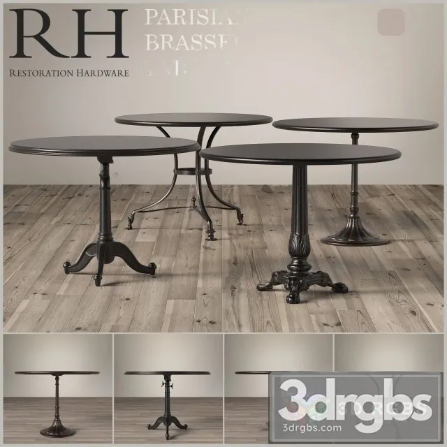 RH Brasserie Table 3D Model Download RH Brasserie Table 3D Model Download