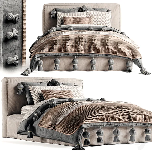 RH Brook Bed 3DModel RH Brook Bed 3DModel