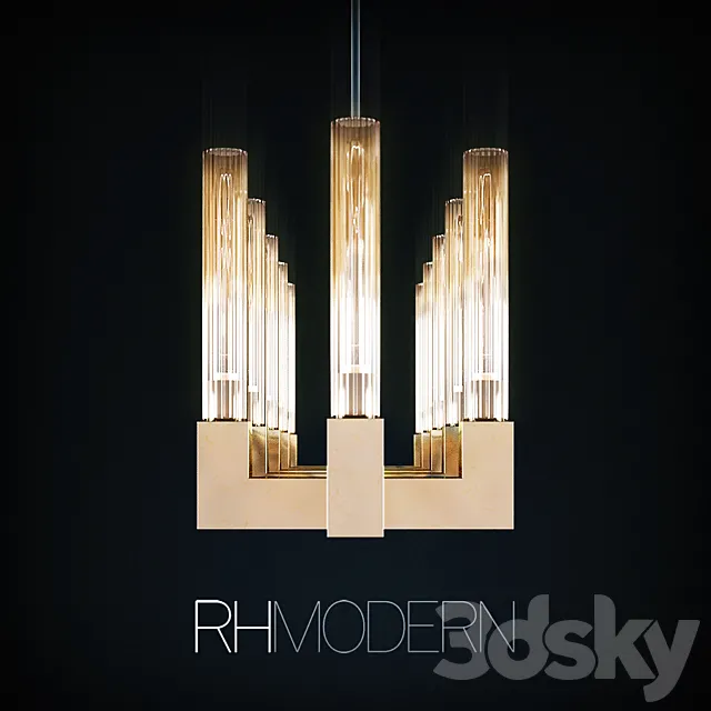 RH Cannele Linear Chandelier 54 ” 3D Model RH Cannele Linear Chandelier 54 ” 3D Model