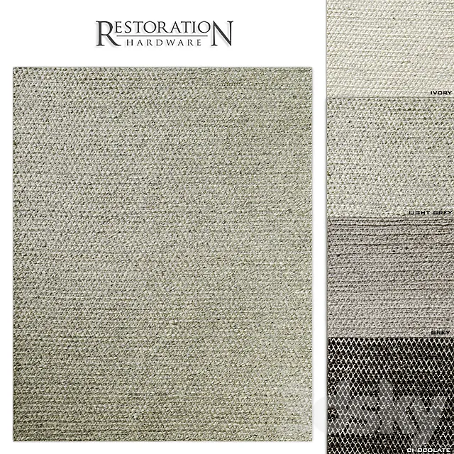 RH Chunky Mini-Diamond Wool Rug 3D Model RH Chunky Mini-Diamond Wool Rug 3D Model