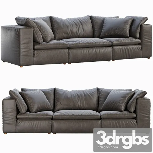 Rh cloud modular leather sofa 2 3D Model Download