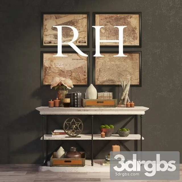 RH Decor Console 3D Model Download
