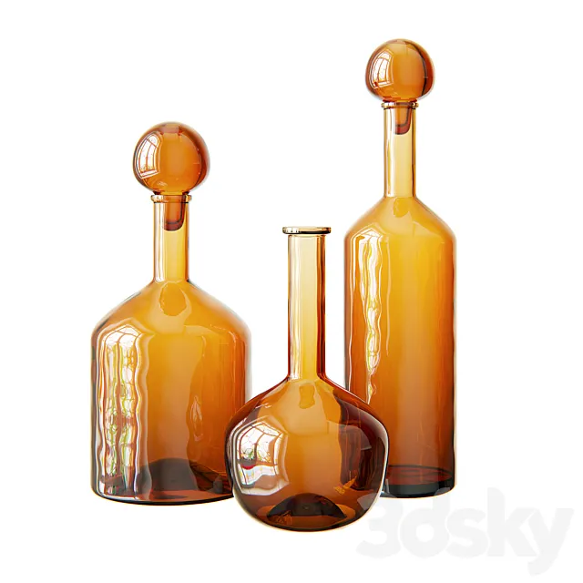 RH DECORATIVE BOTTLES 3DModel