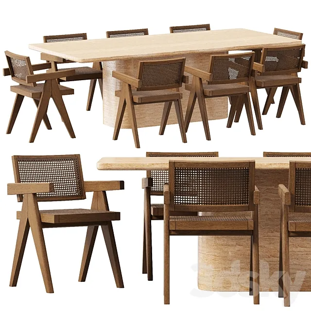 RH DINING SET_1 3D Model RH DINING SET_1 3D Model