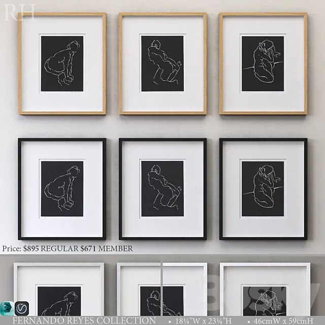 RH FERNANDO REYES COLLECTION 3D Model RH FERNANDO REYES COLLECTION 3D Model