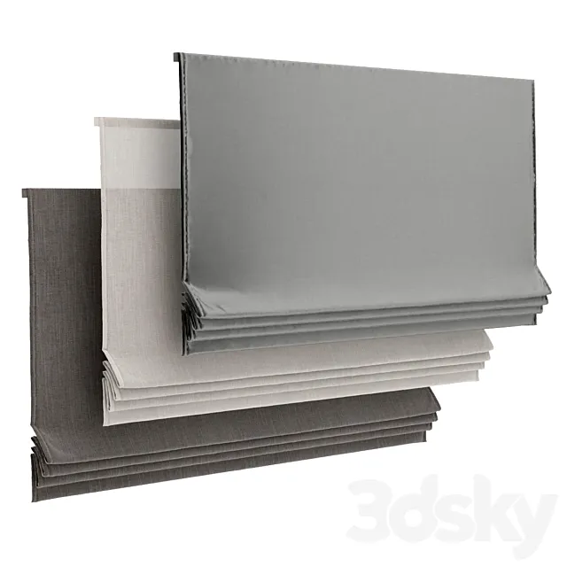 RH Flat Romain Shade 1500 mm 3DModel RH Flat Romain Shade 1500 mm 3DModel