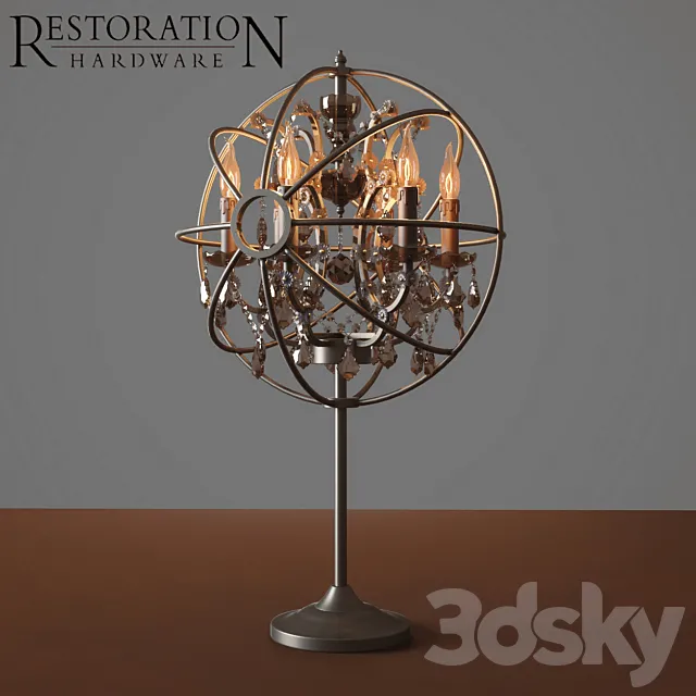 RH Foucault’s orb smoke crystal table lamp 3DModel RH Foucault’s orb smoke crystal table lamp 3DModel