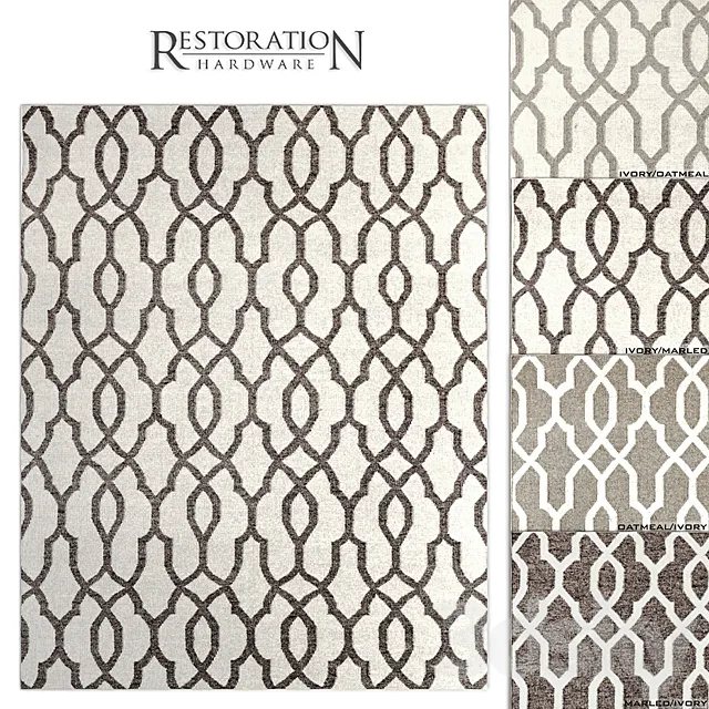 RH Fretwork Flatweave Rug 3DModel RH Fretwork Flatweave Rug 3DModel