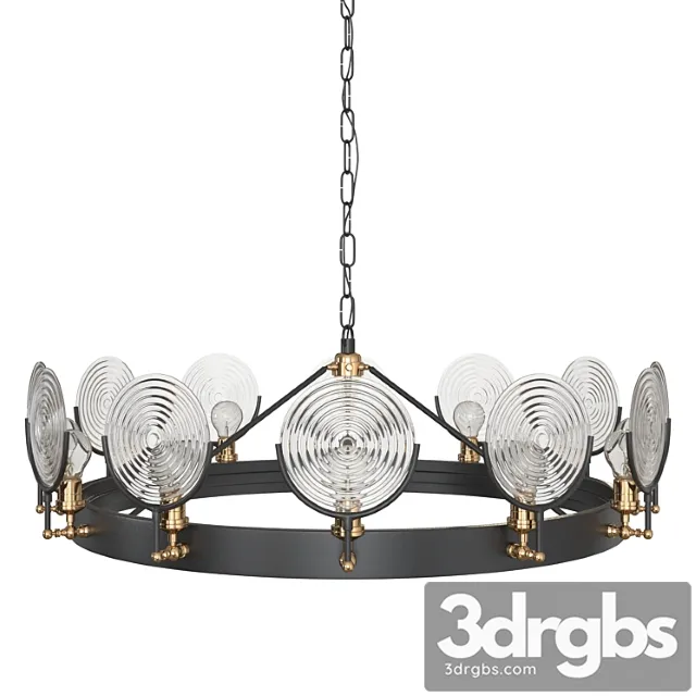 Rh gaslight lens chandelier 42 Rh gaslight lens chandelier 42
