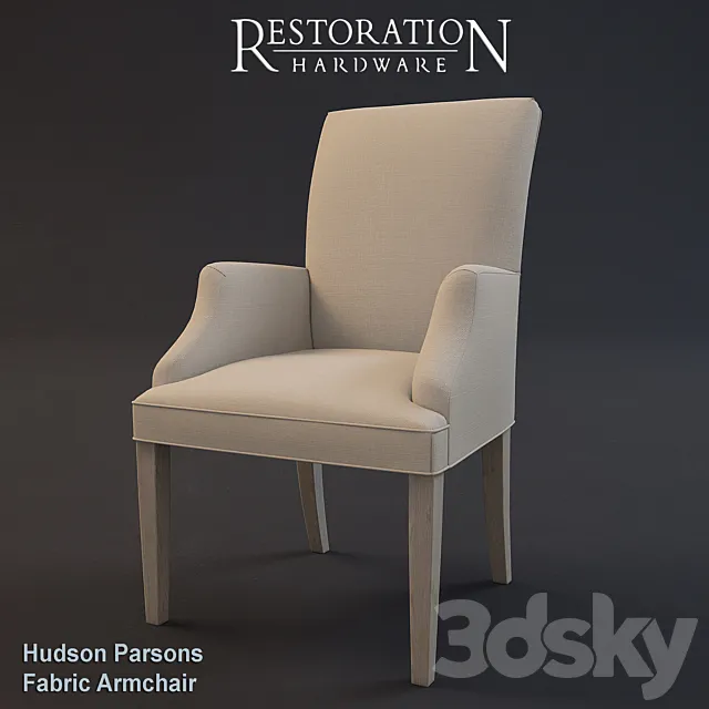 RH Hudson Parsons Fabric Armchair 3DModel RH Hudson Parsons Fabric Armchair 3DModel
