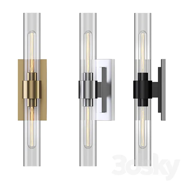 RH interiors RAVELLE LINEAR SCONCE 3D Model RH interiors RAVELLE LINEAR SCONCE 3D Model