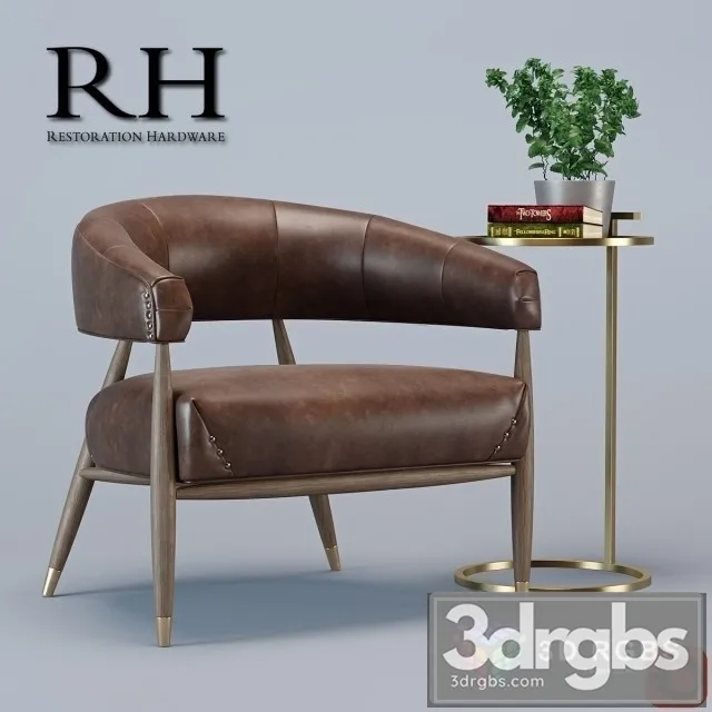 RH Jensen Angle Armchair 3D Model Download