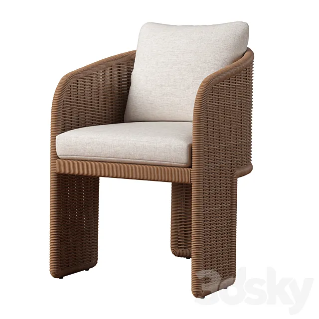 RH LA PAZ DINING CHAIR 3D Model RH LA PAZ DINING CHAIR 3D Model