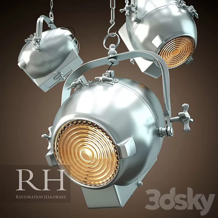 RH LANGLEY PENDANT COLLECTION (2 size) 3D Model
