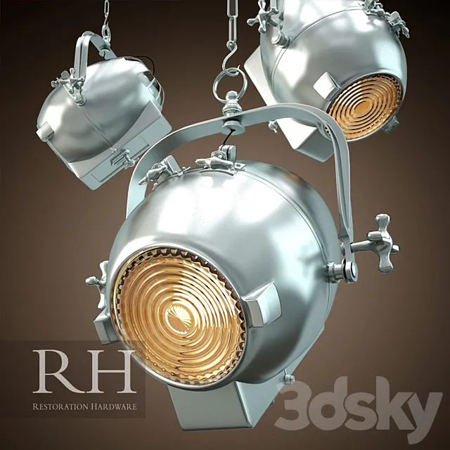 RH LANGLEY PENDANT COLLECTION (2 size) 3DModel RH LANGLEY PENDANT COLLECTION (2 size) 3DModel
