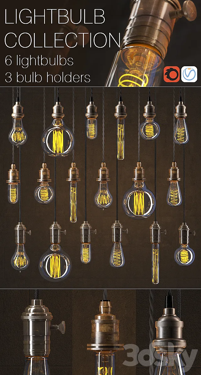 RH – LIGHTBULB COLLECTION vol.2 3DModel RH – LIGHTBULB COLLECTION vol.2 3DModel