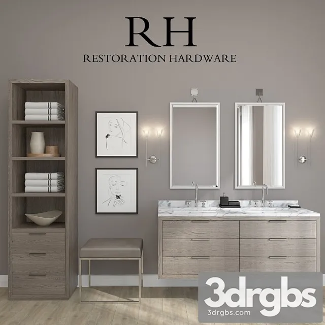 Rh Machinto Floating Vessel Vanity Sink 3D Model Download