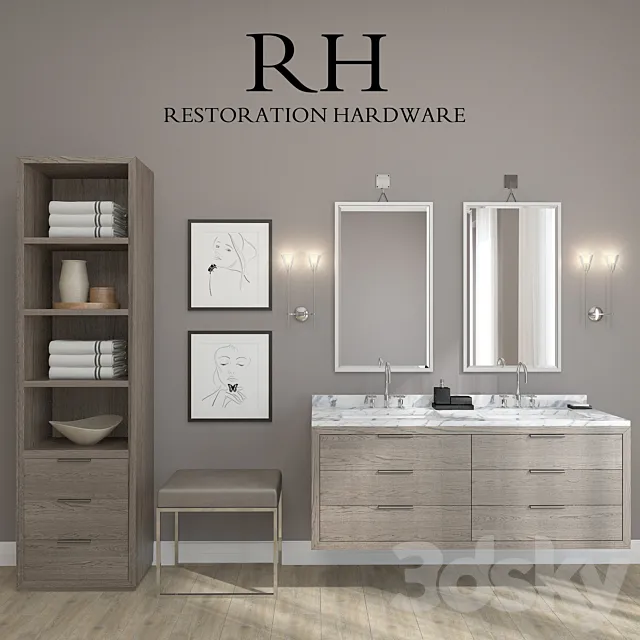 RH Machinto floating vessel vanity sink 3DModel RH Machinto floating vessel vanity sink 3DModel