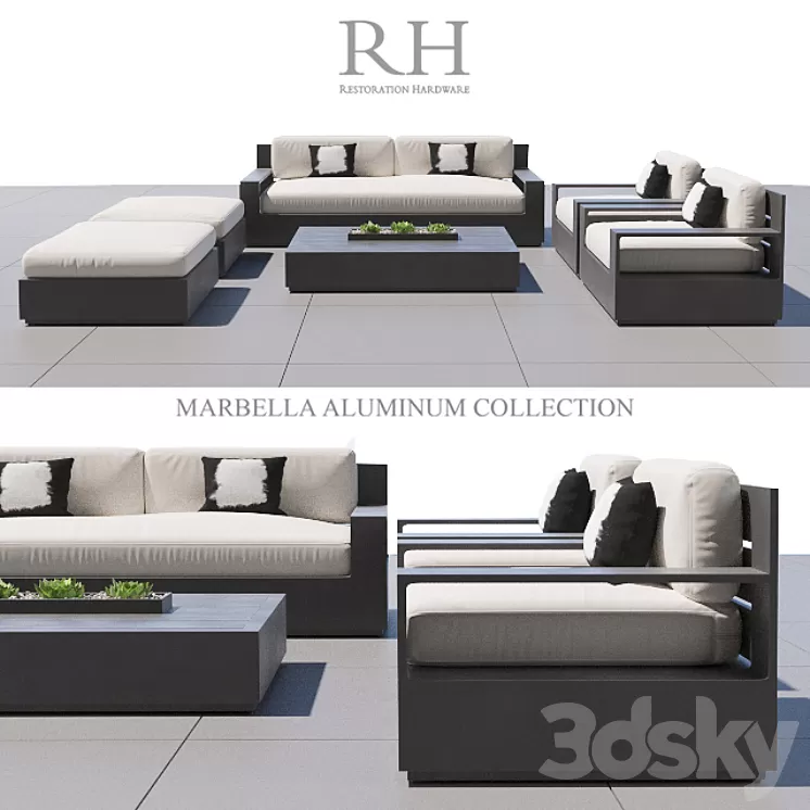 RH MARBELLA ALUMINUM 3D Model