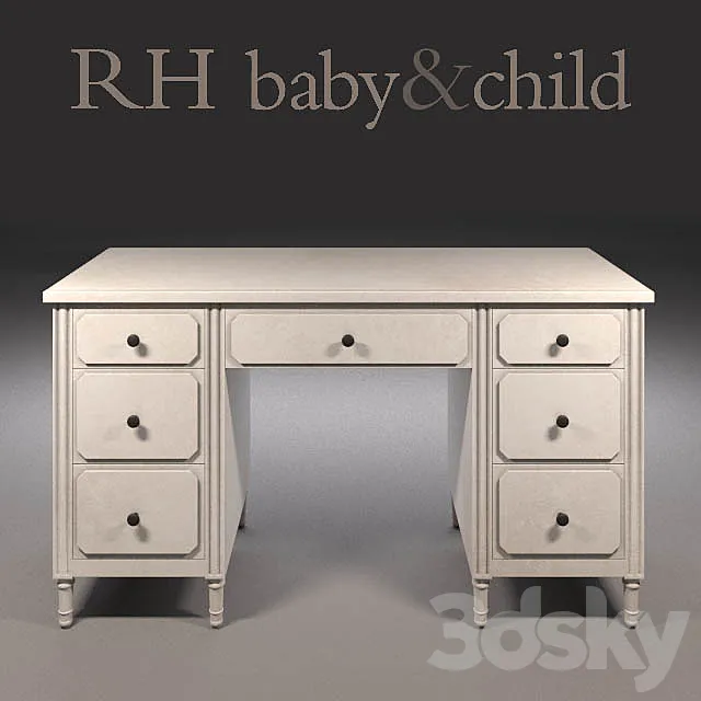RH – Marcelle Storage Desk 3D Model