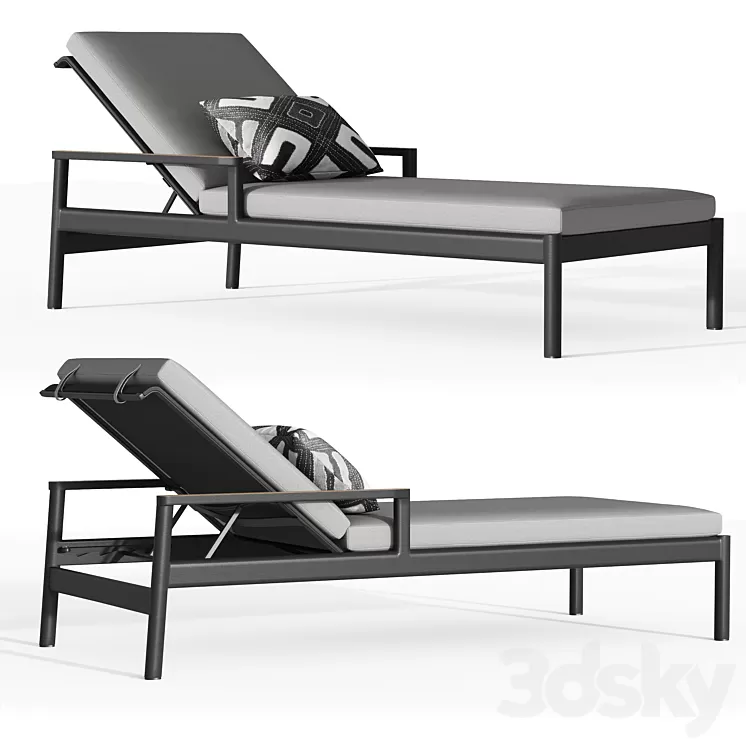 Rh Marino Aluminum Chaise 3D Model Rh Marino Aluminum Chaise 3D Model