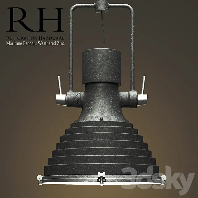 RH Maritime Pendant Weather Zinc 3D Model RH Maritime Pendant Weather Zinc 3D Model