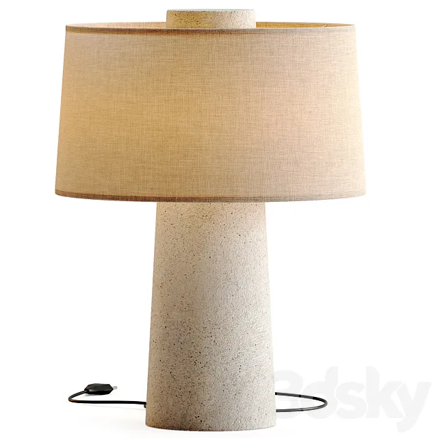 RH Merritt Marble Table Lamp 3D Model RH Merritt Marble Table Lamp 3D Model