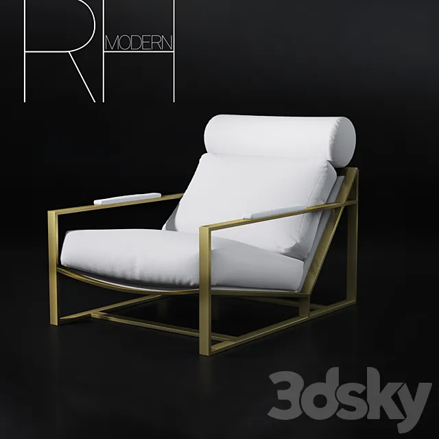 RH MILO BAUGHMAN MODEL 1965 FABRIC CHAIR 3D Model