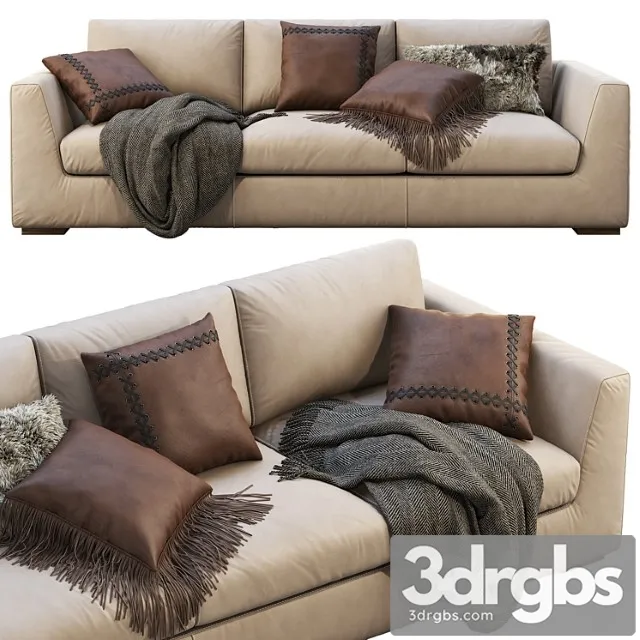 Rh modena taper arm sofa 2 3D Model Download