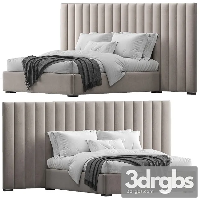 RH Modena Vertical Channel Extended Platform Bed 3D Model Download RH Modena Vertical Channel Extended Platform Bed 3D Model Download