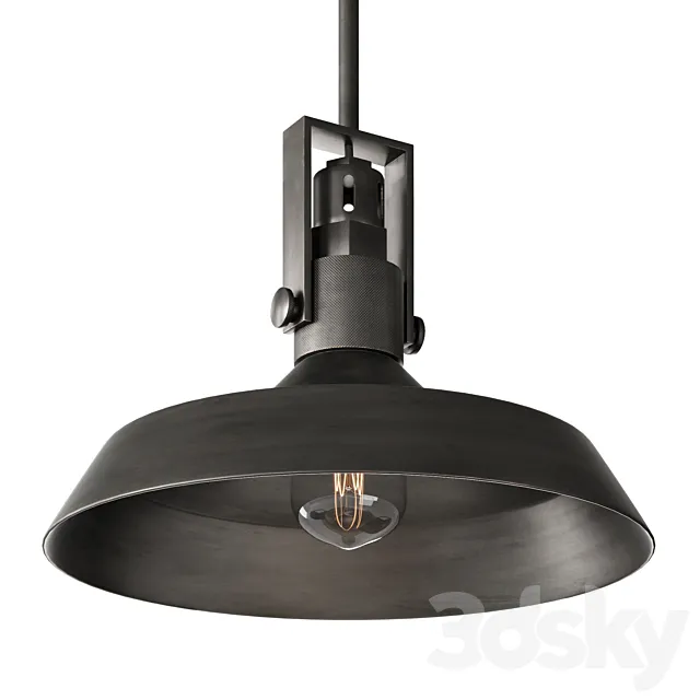 RH Modern Condorcet Metal Shade Pendant 3D Model RH Modern Condorcet Metal Shade Pendant 3D Model