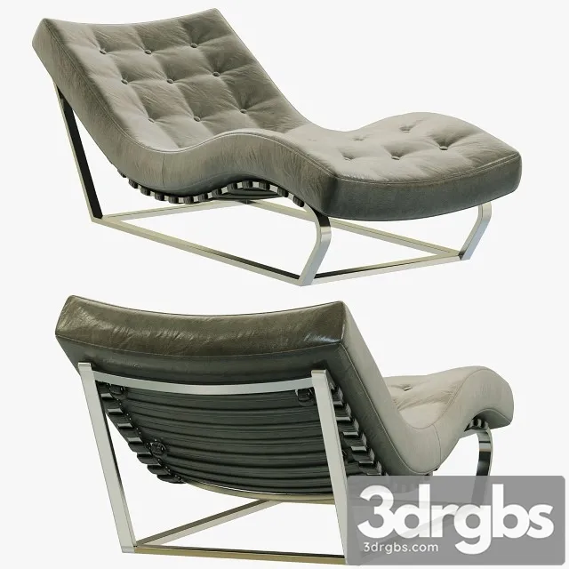 RH Modern Heath Box Leather Chaise 3D Model Download