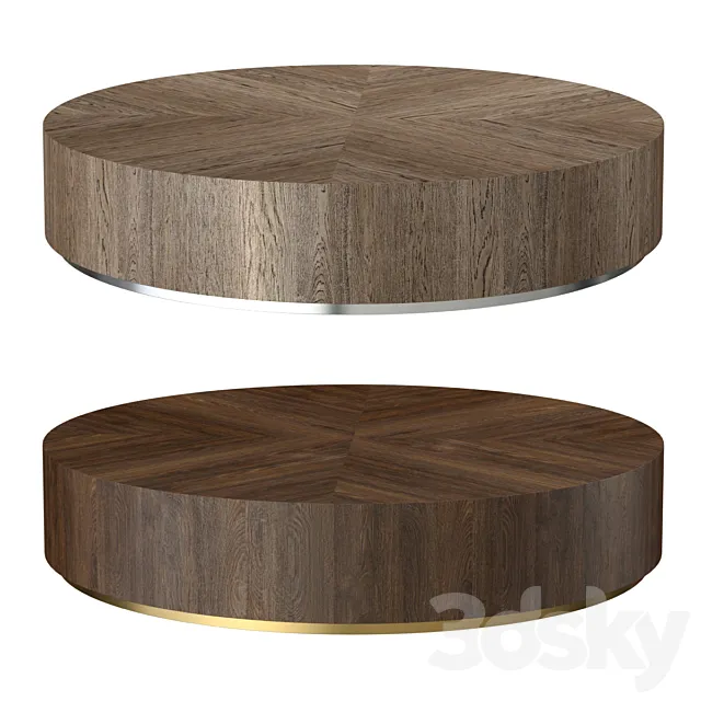 RH Modern Machinto round coffee table 3D Model