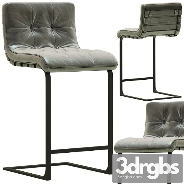 Rh modern rossi leather stool 2 3D Model Download Rh modern rossi leather stool 2 3D Model Download