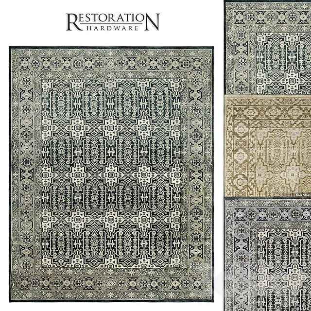 RH Moderne Geometric Rug 3D Model RH Moderne Geometric Rug 3D Model
