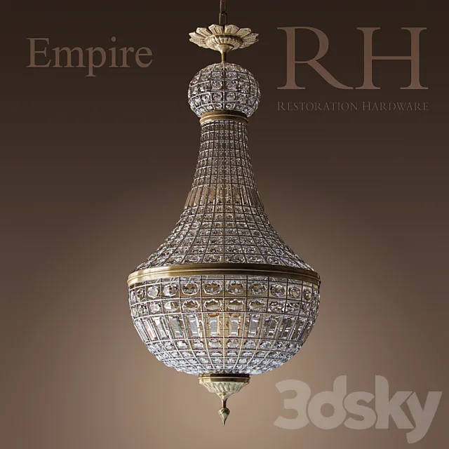 RH mpire crystal chandelier 3DModel RH mpire crystal chandelier 3DModel