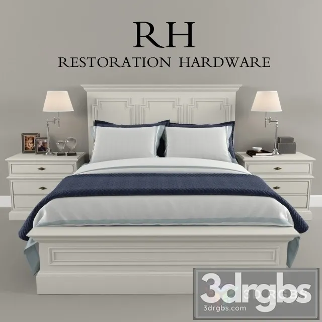 RH Neoclassic Bed 3D Model Download RH Neoclassic Bed 3D Model Download