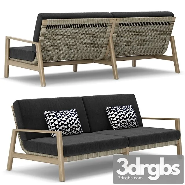 Rh outdoor mesa teak sofa 2 3D Model Download