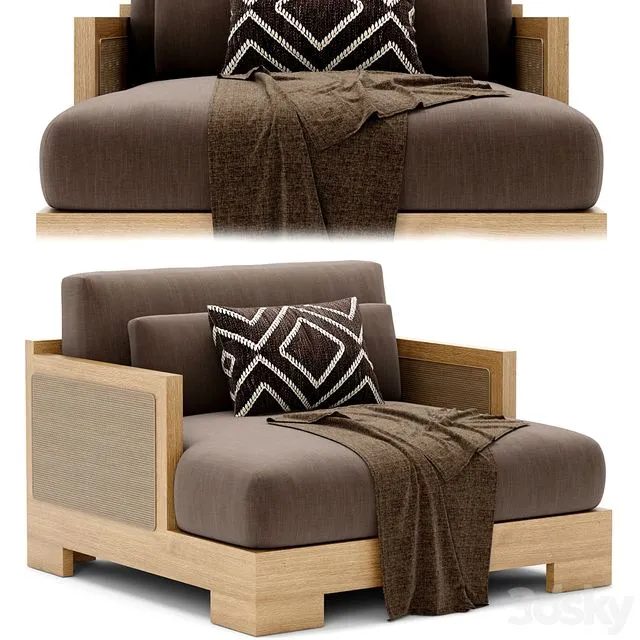 RH Outdoor Ubud armchair 3D Model