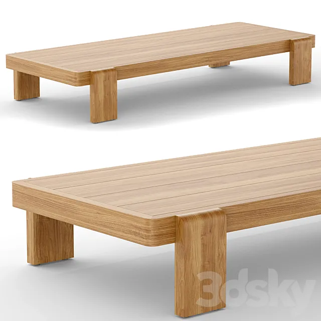 RH outdoor vigo coffee table 3D Model