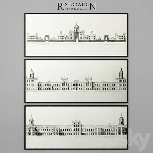 RH Palace Elevations Collection 3D Model RH Palace Elevations Collection 3D Model