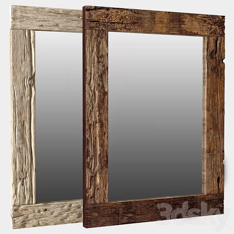 RH Reclaimed Railroad Ties Mirror 3D Model RH Reclaimed Railroad Ties Mirror 3D Model