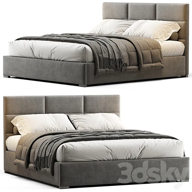 RH RECTANGULAR BED 3D Model RH RECTANGULAR BED 3D Model