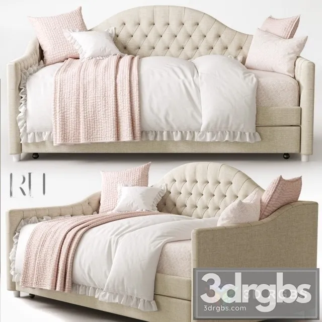 RH Reese Tufted Daybed Trundle 3D Model Download RH Reese Tufted Daybed Trundle 3D Model Download