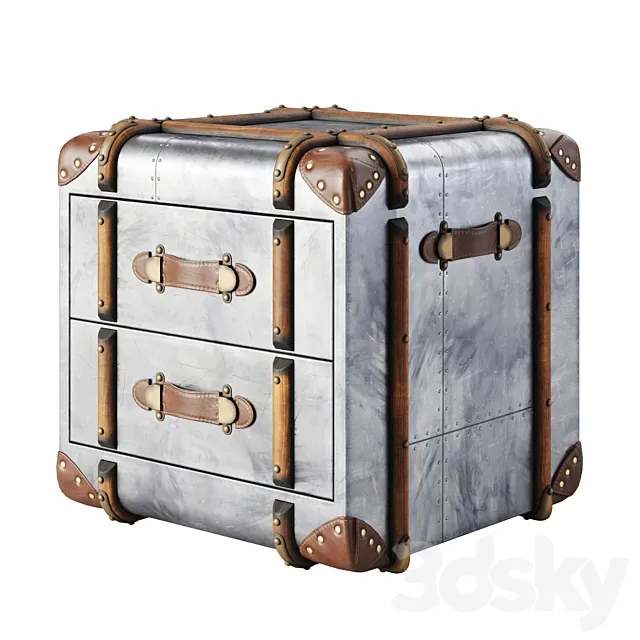 RH Richards Trunk 2-Drawer Cube 3DModel
