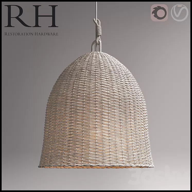 RH Seagrass Market Pendant 3D Model RH Seagrass Market Pendant 3D Model