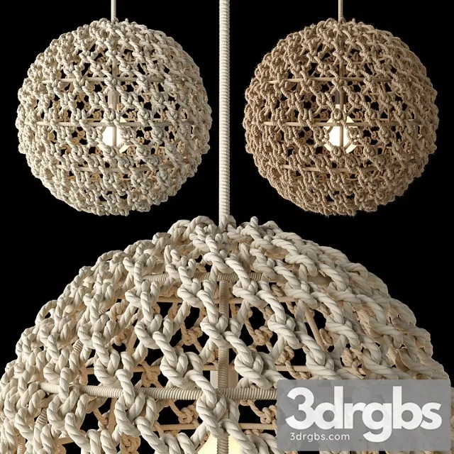 Rh small rope pendant 3D Model Download Rh small rope pendant 3D Model Download
