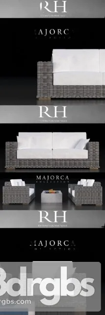 RH Sofa Grey 01 3D Model Download