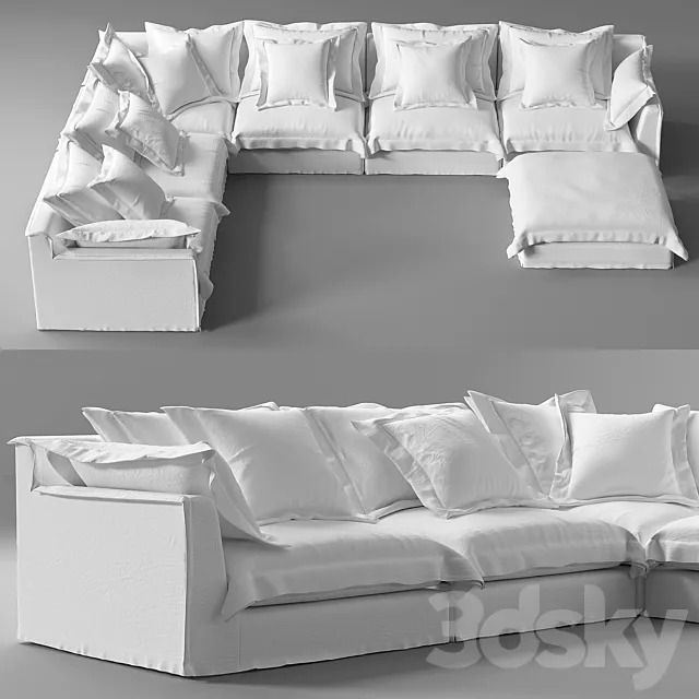 RH Sofa Navone modular 3D Model RH Sofa Navone modular 3D Model