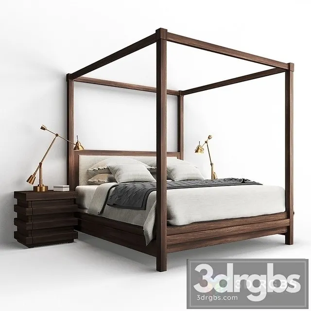 RH Stacked Bed 3D Model Download RH Stacked Bed 3D Model Download